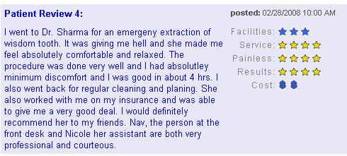 Image of a patient review